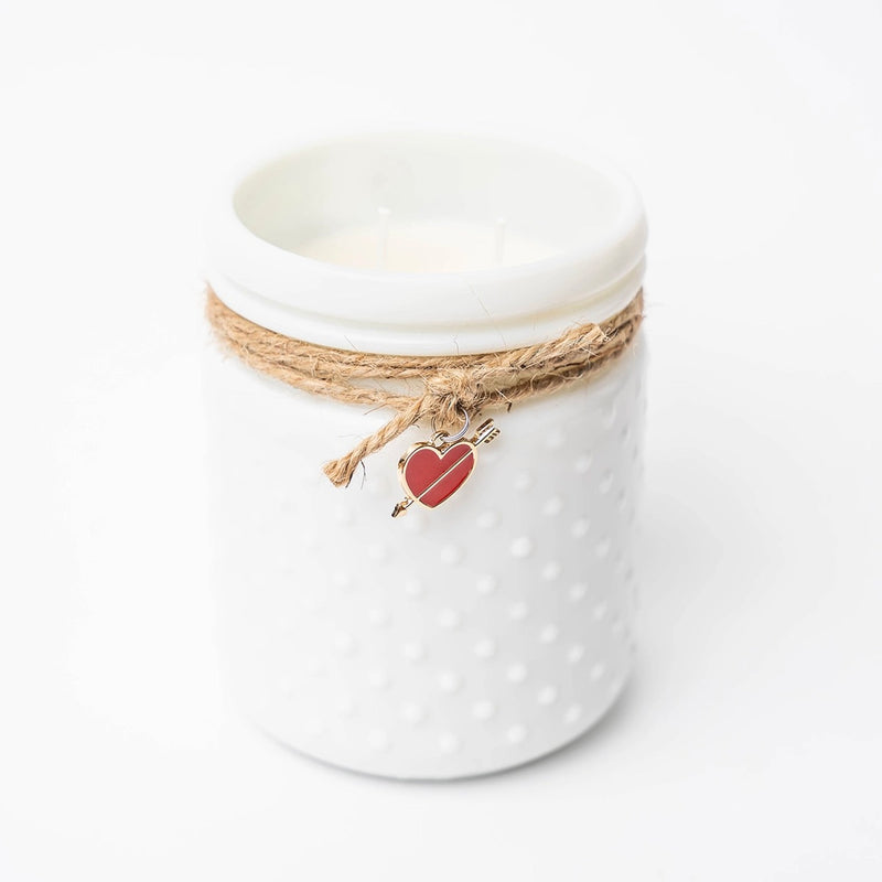Sweet Wick Candle Company - Vintage White Hobnail Jar Candle - Monogram Market
