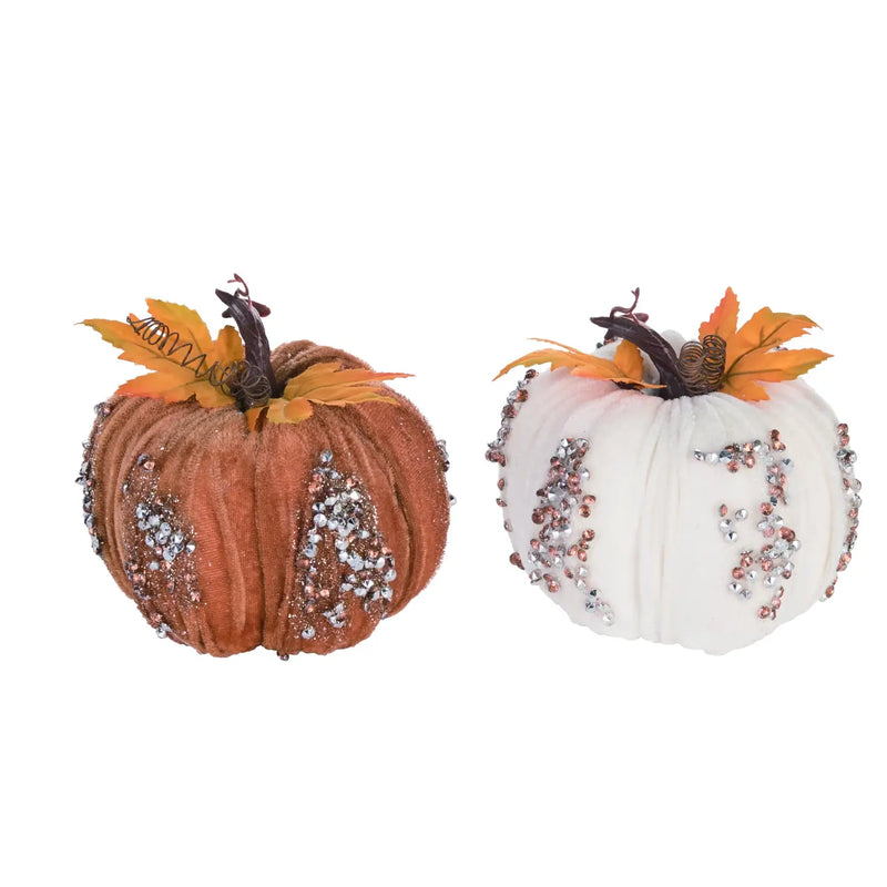 Fall Elegant Glitz Pumpkins, 5" - Monogram Market