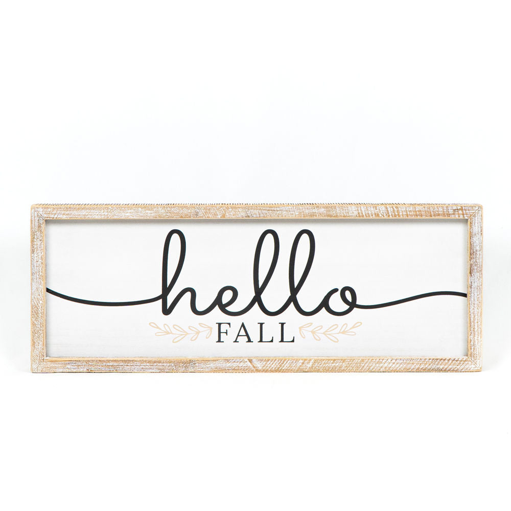 Adams & Co. - Reversible Wood Hello Fall & Happy Halloween Sign, 24" - Monogram Market