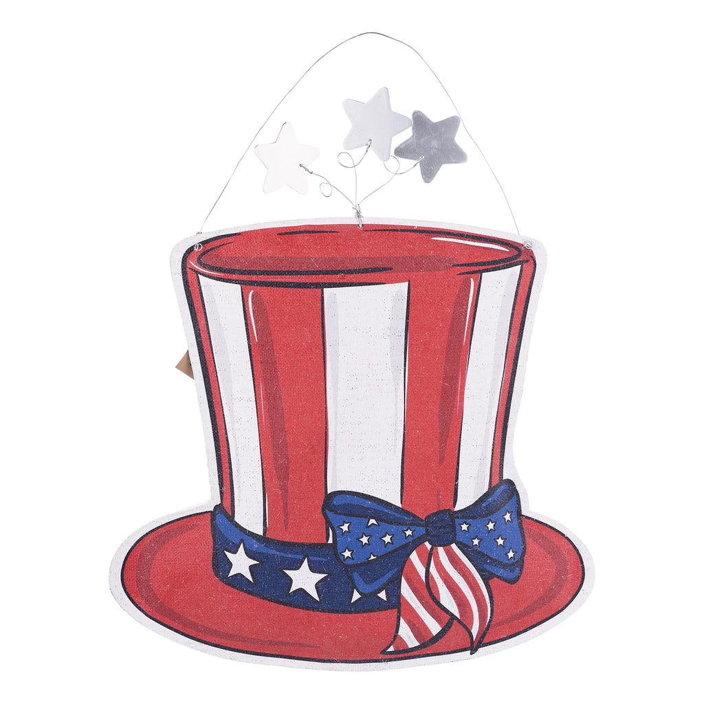 Reversible Patriotic Hat & Happy New Year Hat Door Hanger