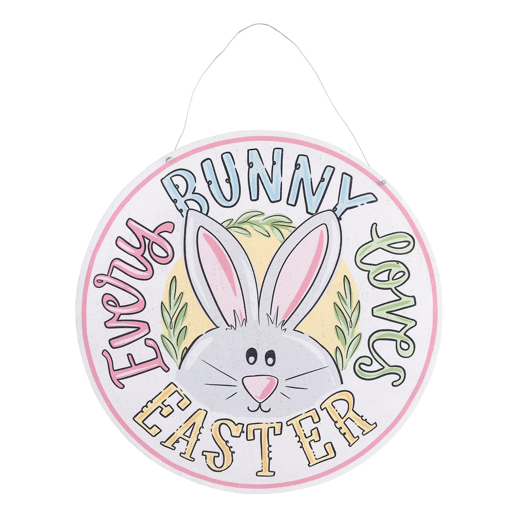 Reversible Bunny Love Easter & Bee Happy Door Hanger - Monogram Market