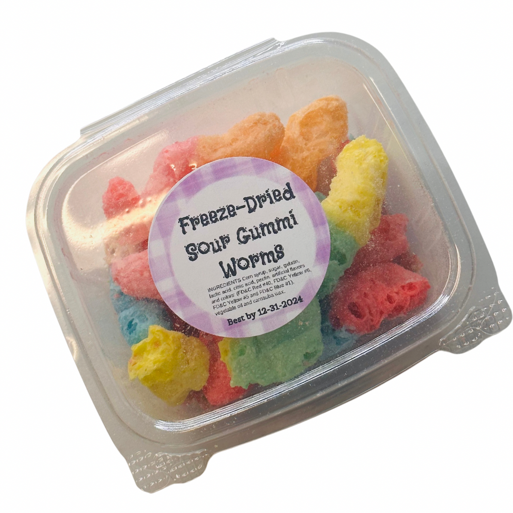 Freeze Dried Candy - Sour Gummi Worms - Monogram Market
