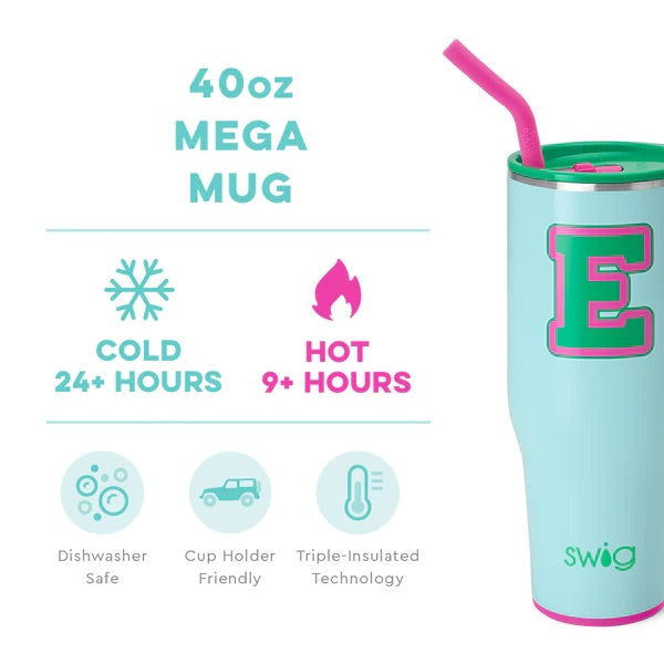 SWIG - 40oz Mega Mug, Prep Rally Initial E - Monogram Market