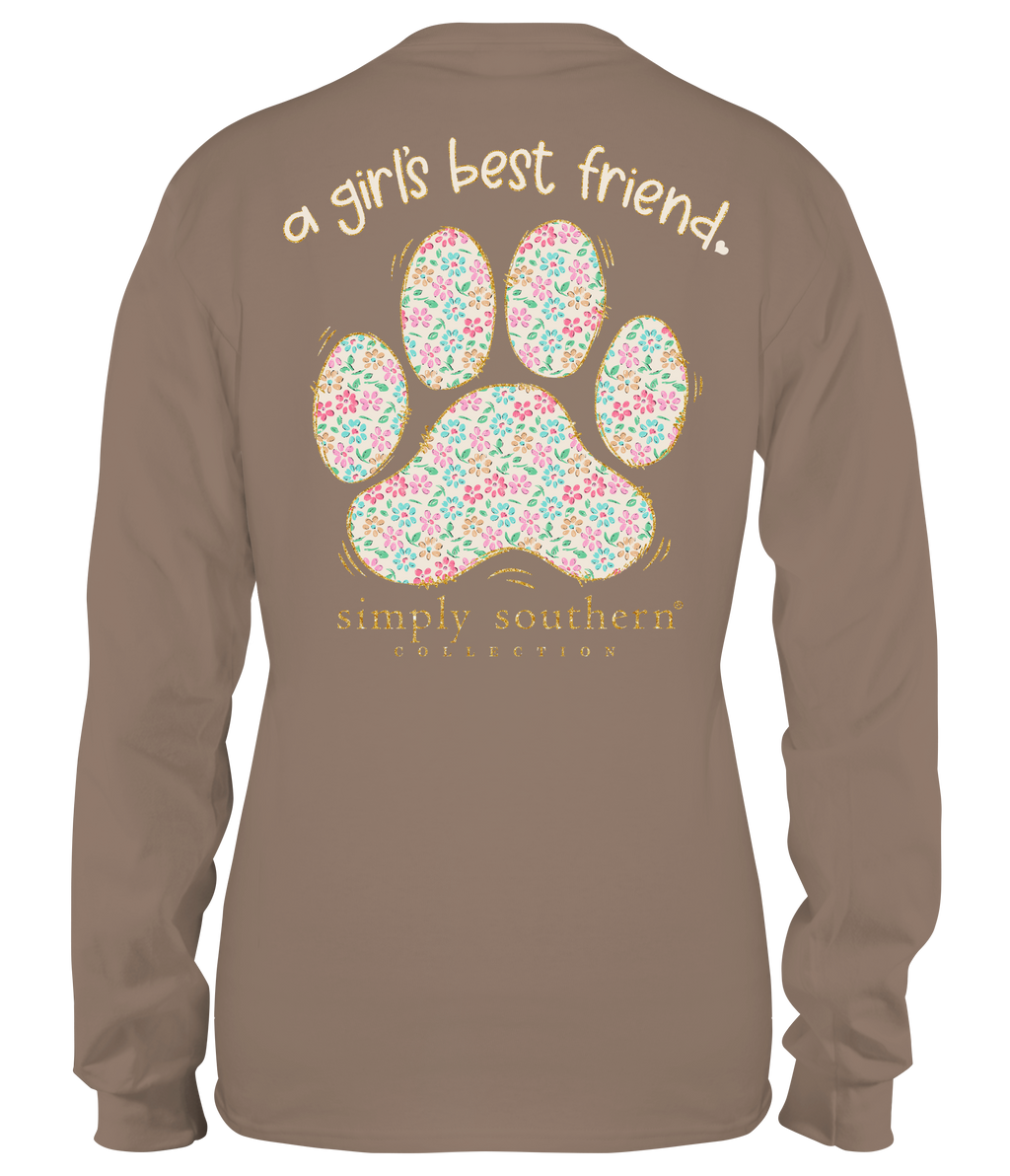 Simply Southern YOUTH, Long Sleeve Tee - BEST FRIEND - Monogram Market