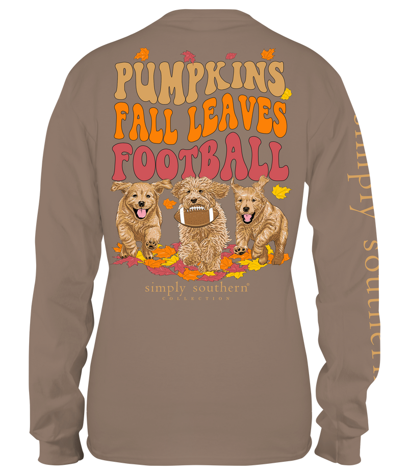 Simply Southern, Long Sleeve Tee - PUMPKINS, FALL LEAVES, FOOTBALL - Monogram Market