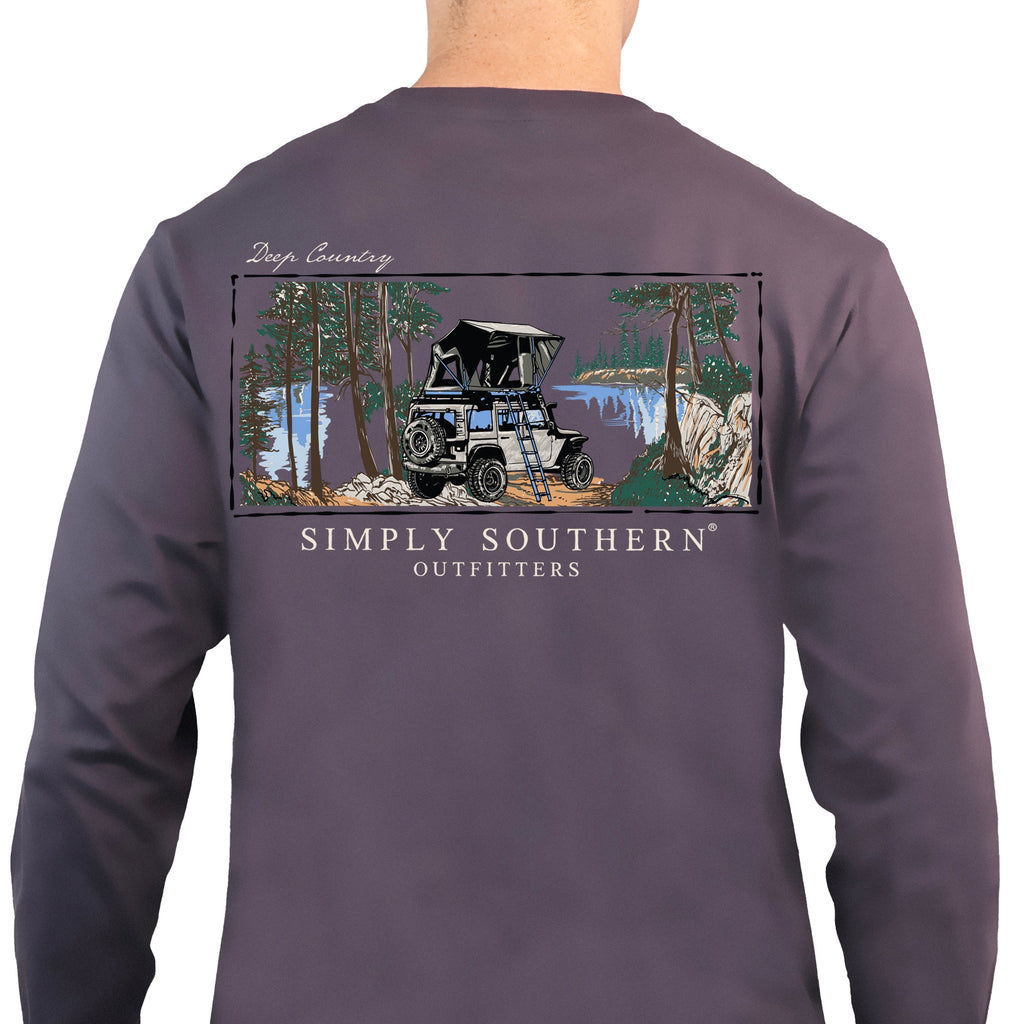 Simply Southern, UNISEX Long Sleeve Tee - DEEP COUNTRY - Monogram Market