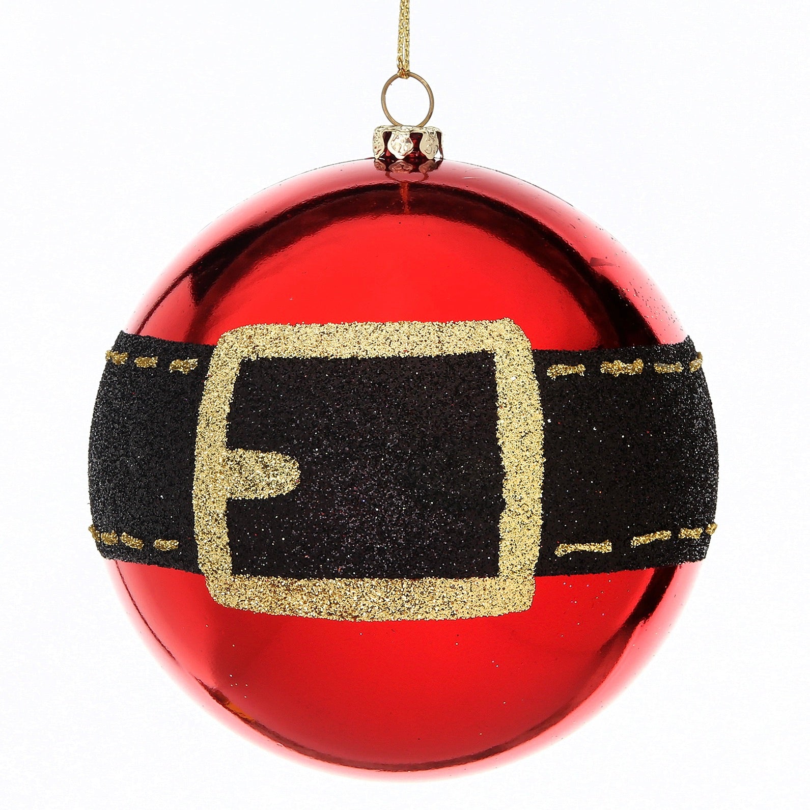 Shiny Glitter Santa Belt Ornament