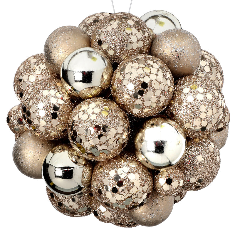 Platinum Glitter Mixed Ornament, 4” - Monogram Market