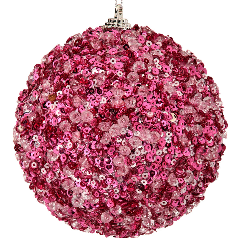 Pink Ice Sequin Ornament, 4” - Monogram Market