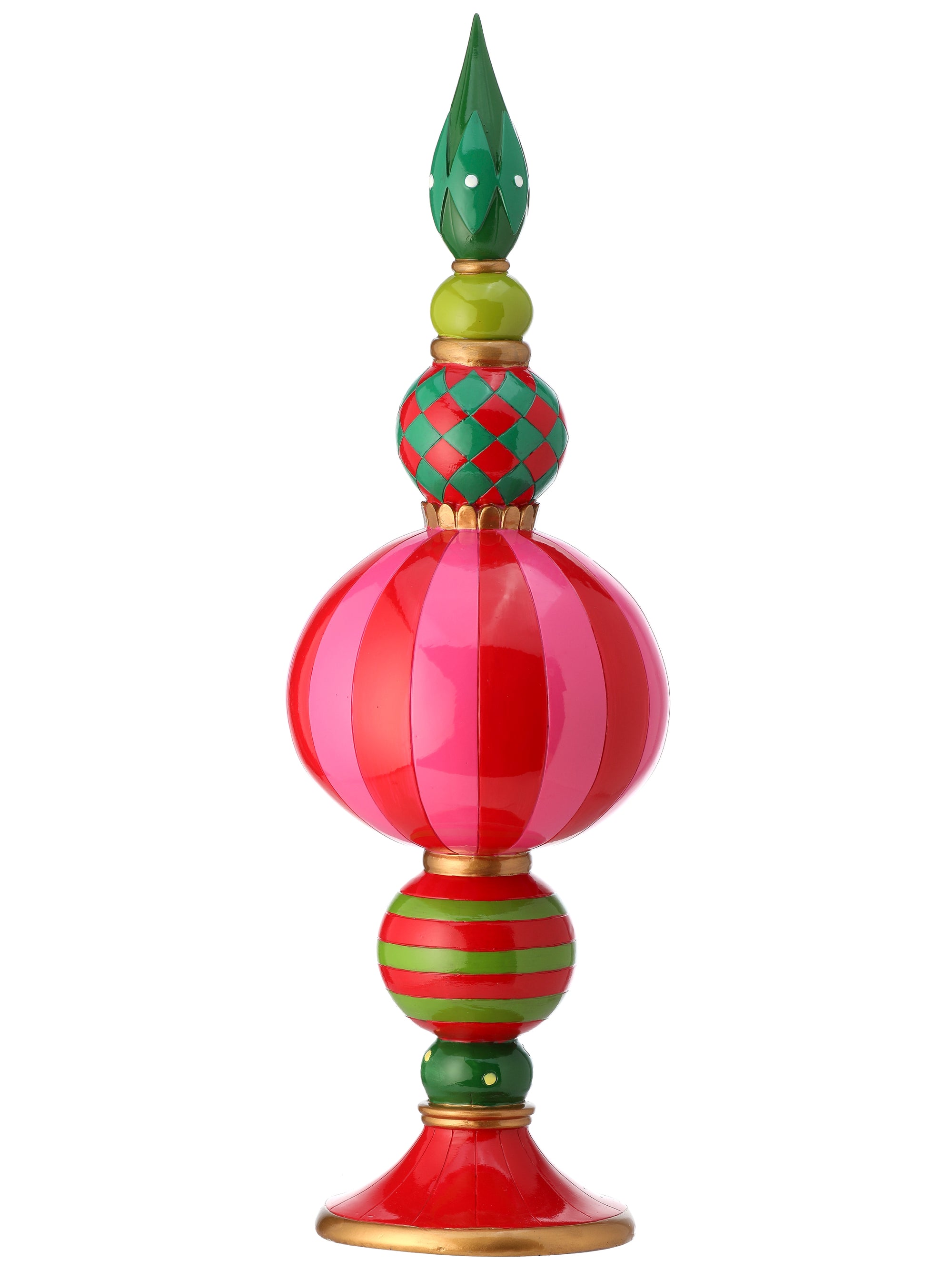 Resin Patterned Finial Decoration