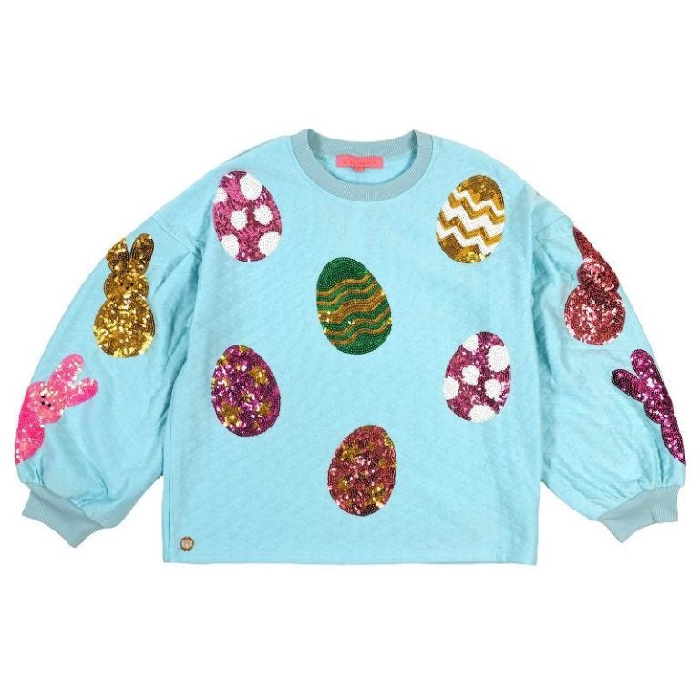 Simply Southern Long Sleeve Quilted Easter Sweater - Monogram Market