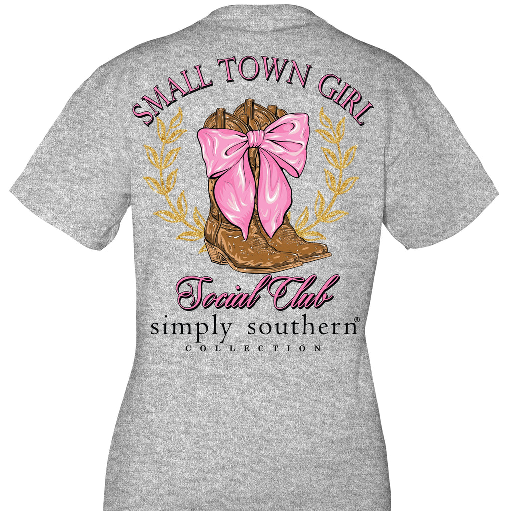 Simply Southern YOUTH - Short Sleeve Tee, SMALL TOWN GIRL - Monogram Market