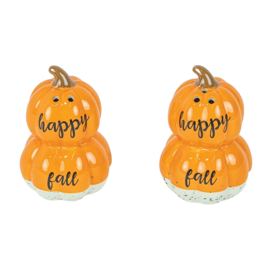 Fall Stacked Pumpkins Salt and Pepper Shaker Set - Monogram Market