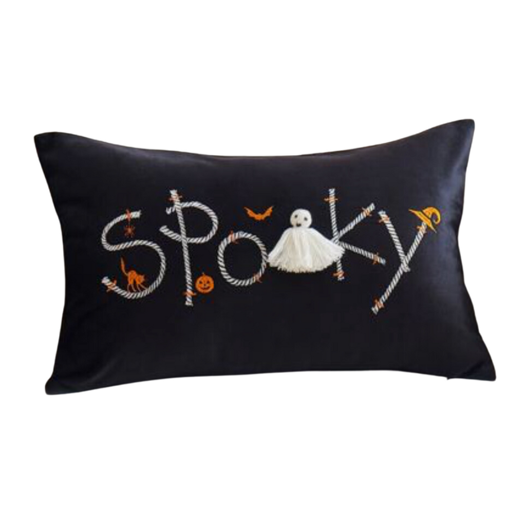 Spooky Embroidered Halloween Pillow - Monogram Market