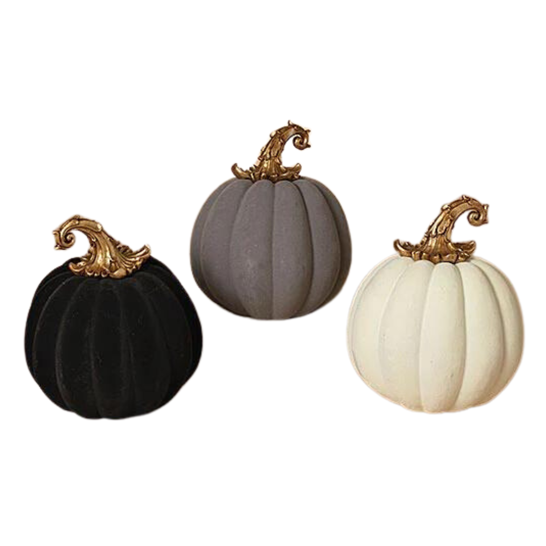 Monogram Market Flocked Pumpkins