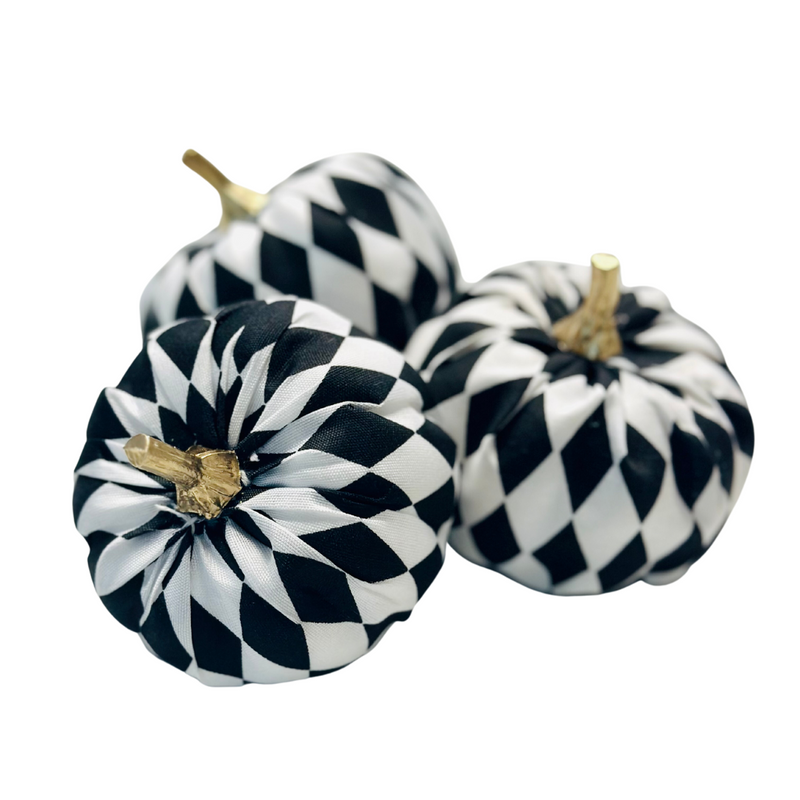 Fabric Harlequin Pumpkins, Black & White - Monogram Market