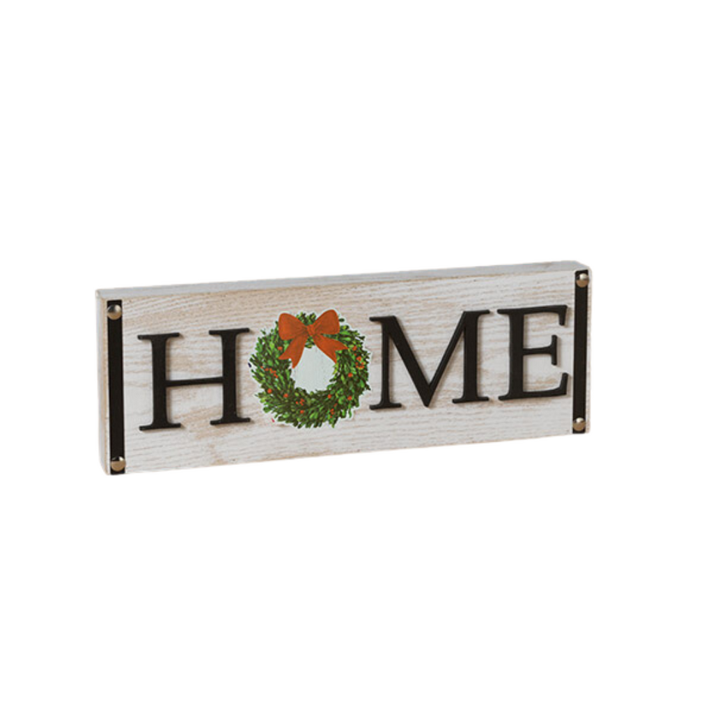 Interchangeable Wood HOME Sign (with 6 Seasonal Magnets) - Monogram Market