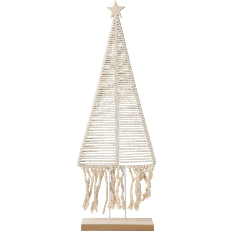 Wire Tabletop Tree with Macrame Finish, 22"H - Monogram Market