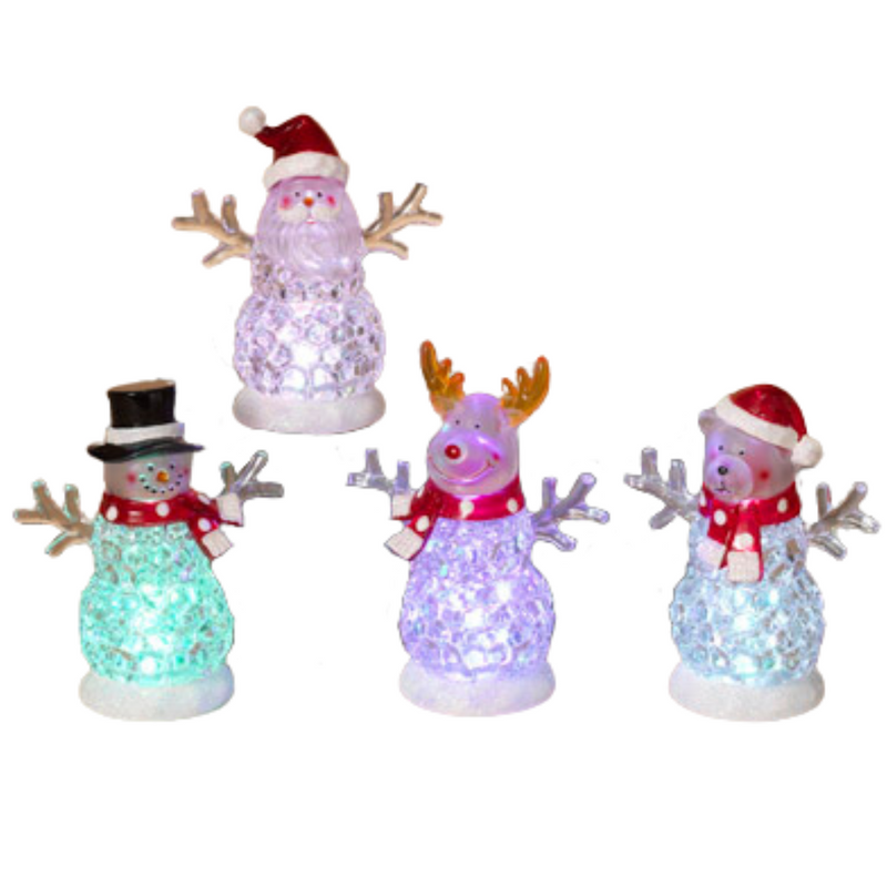 Lighted Acrylic Holiday Figures, 4.25" - Monogram Market