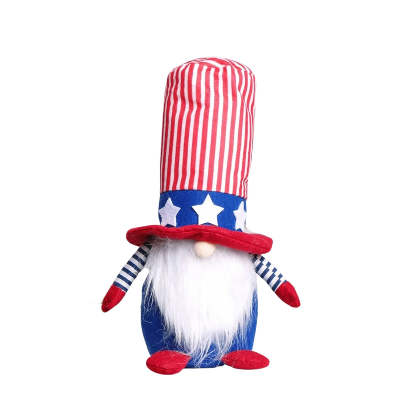 Patriotic Gnome with Stars & Stripes Hat - Monogram Market