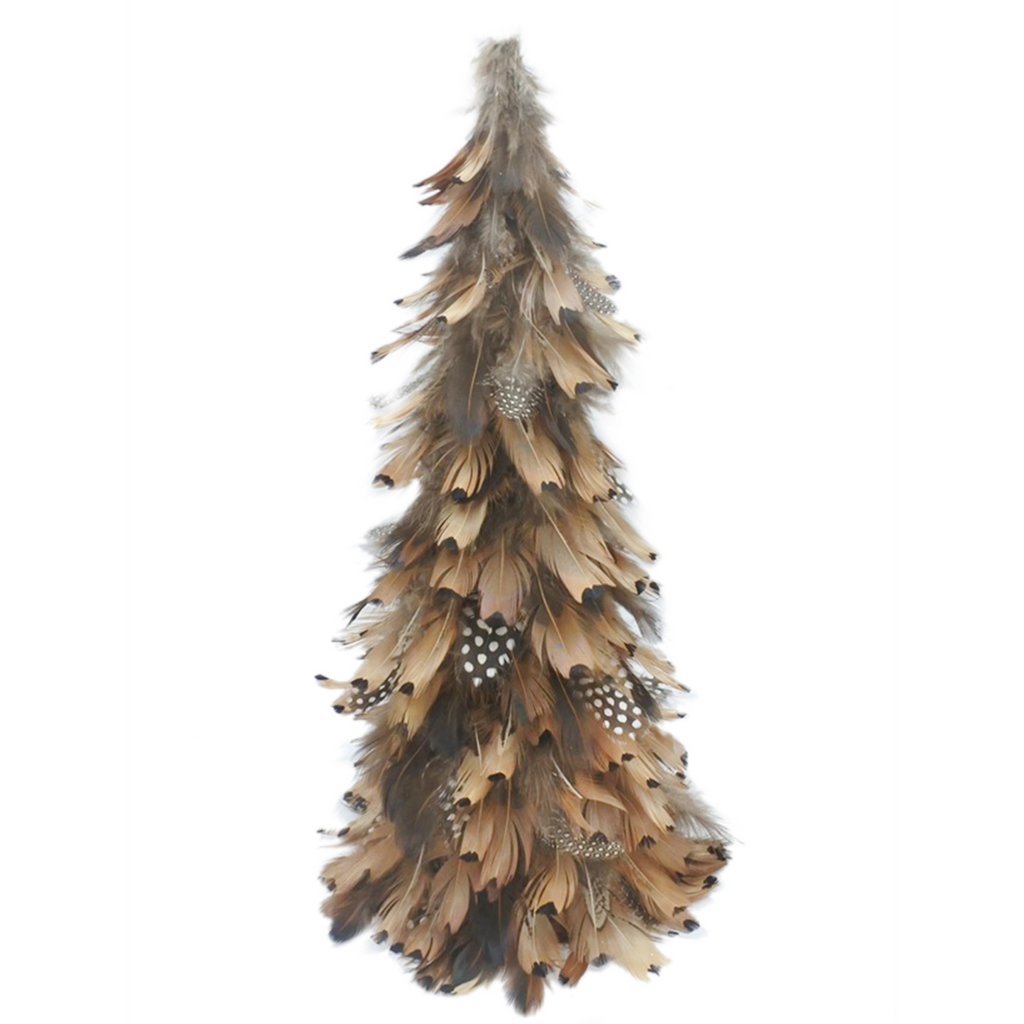 Natural Feather Tabletop Tree, 16.5"H - Monogram Market