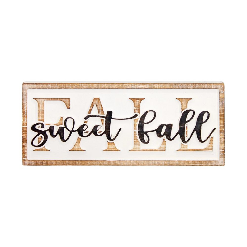 Fall Sweet Fall Block Sign, 11.5" L - Monogram Market