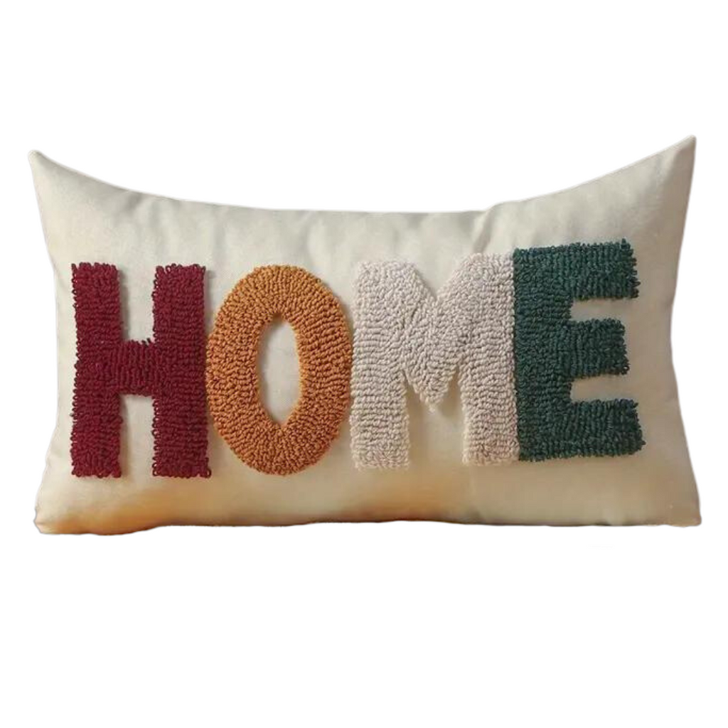 HOME Fall Embroidered Pillow Cover - Monogram Market