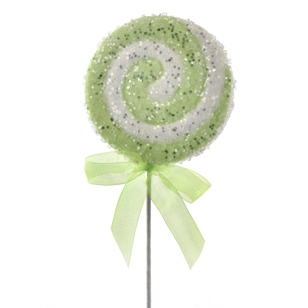 Iced Candy Lollipop Ornament - Green, 21.5" - Monogram Market