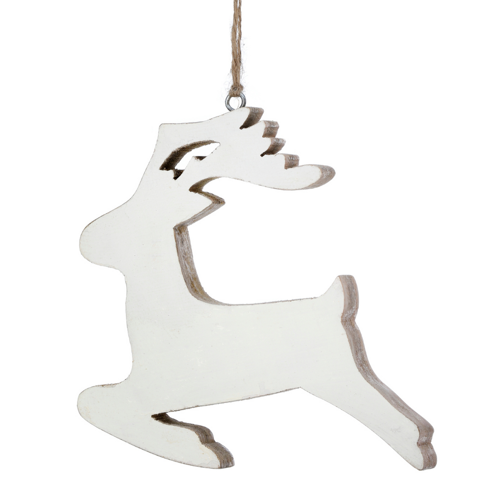 Wood Reindeer Ornament, 5.5" - Monogram Market