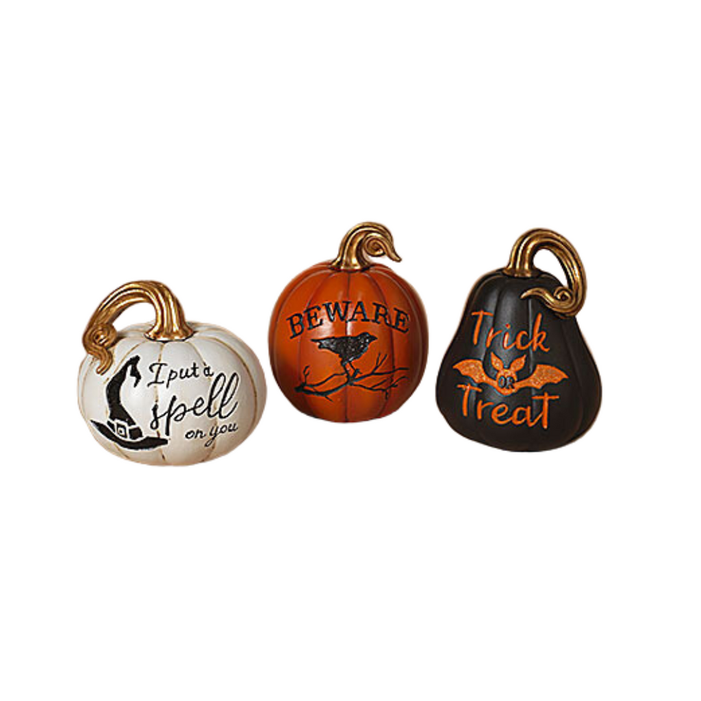 Resin Halloween Pumpkins, 4.3" - Monogram Market