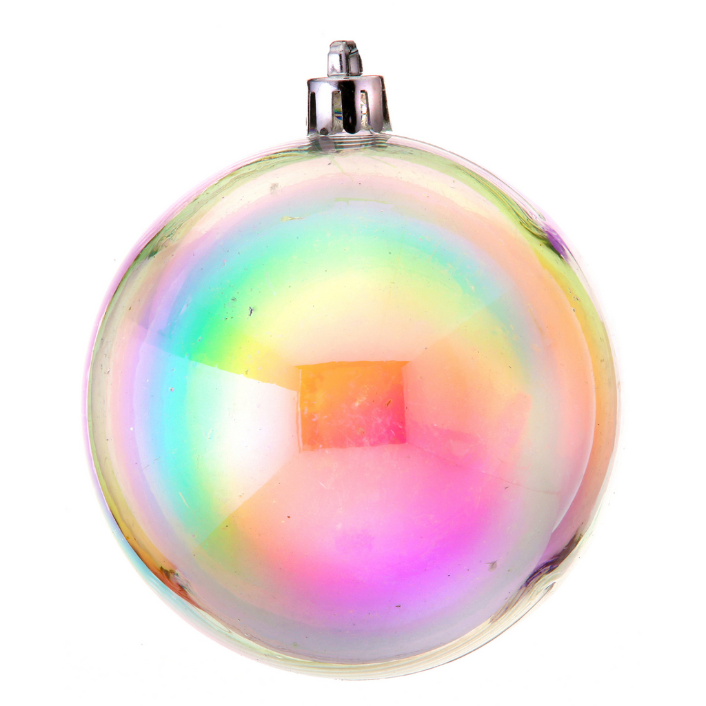 Iridescent Clear Ball Ornaments, (Boxed set of 6) - Monogram Market
