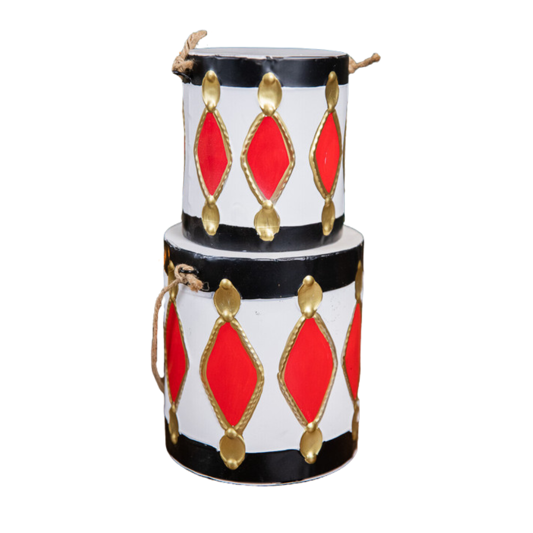 Decorative Metal Christmas Drum