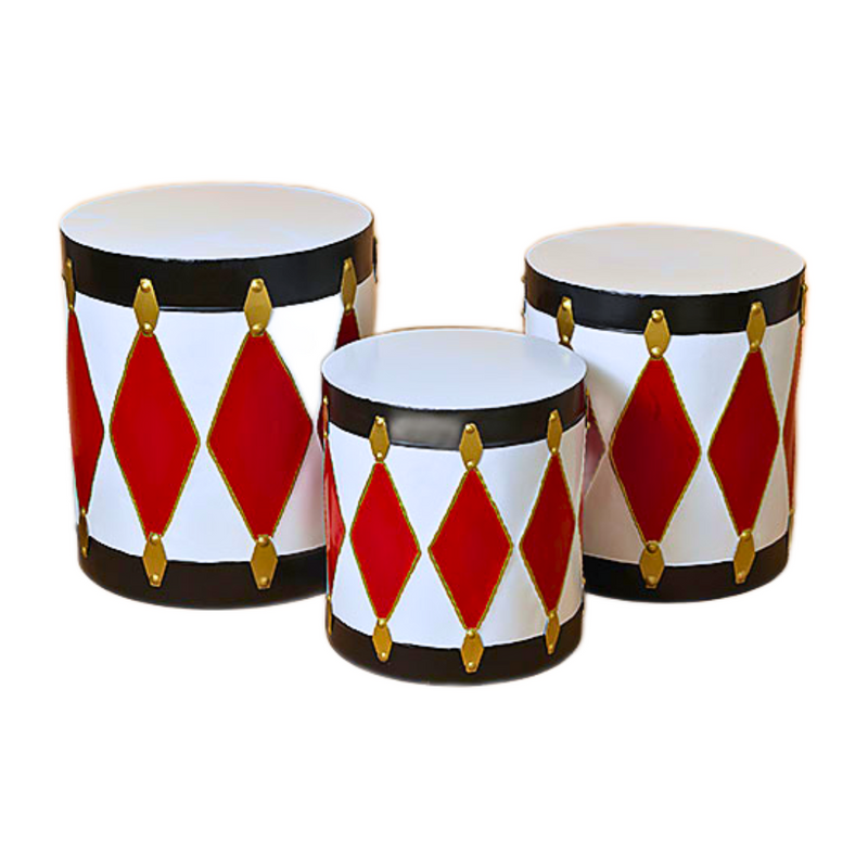 Jumbo Decorative Christmas Drums  **Freight Surcharge** - Monogram Market