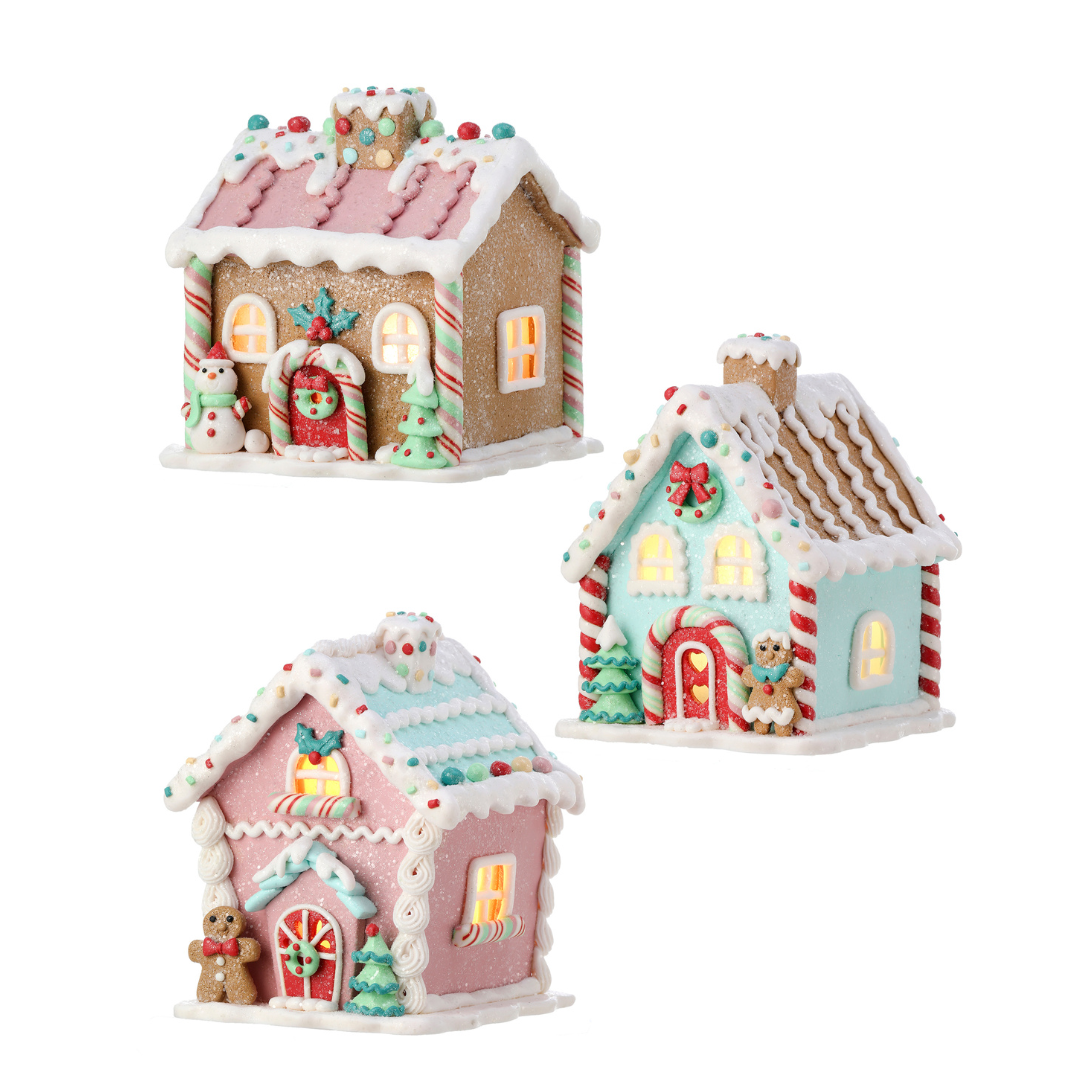 Pastel Gingerbread Light Up 2024 House