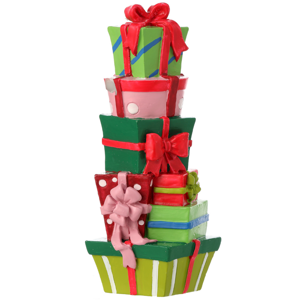 Resin Whimsical Gift Package Stack, 7" - Monogram Market