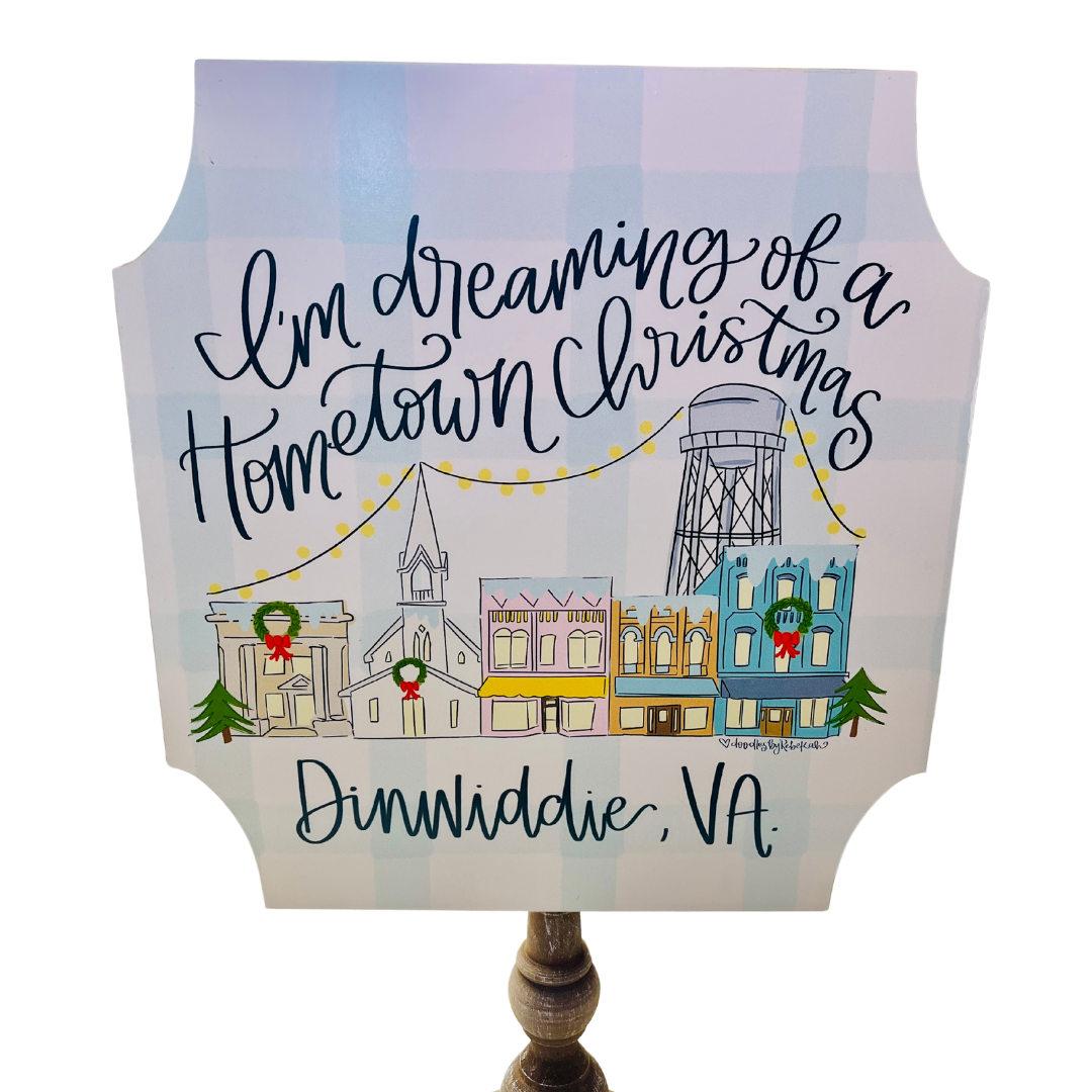 Custom Hometown Christmas Topper (Dinwiddie, VA)