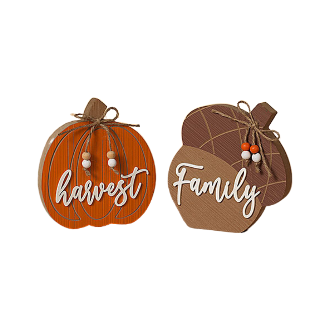 Monogram Market Pumpkin & Acorn Blocks
