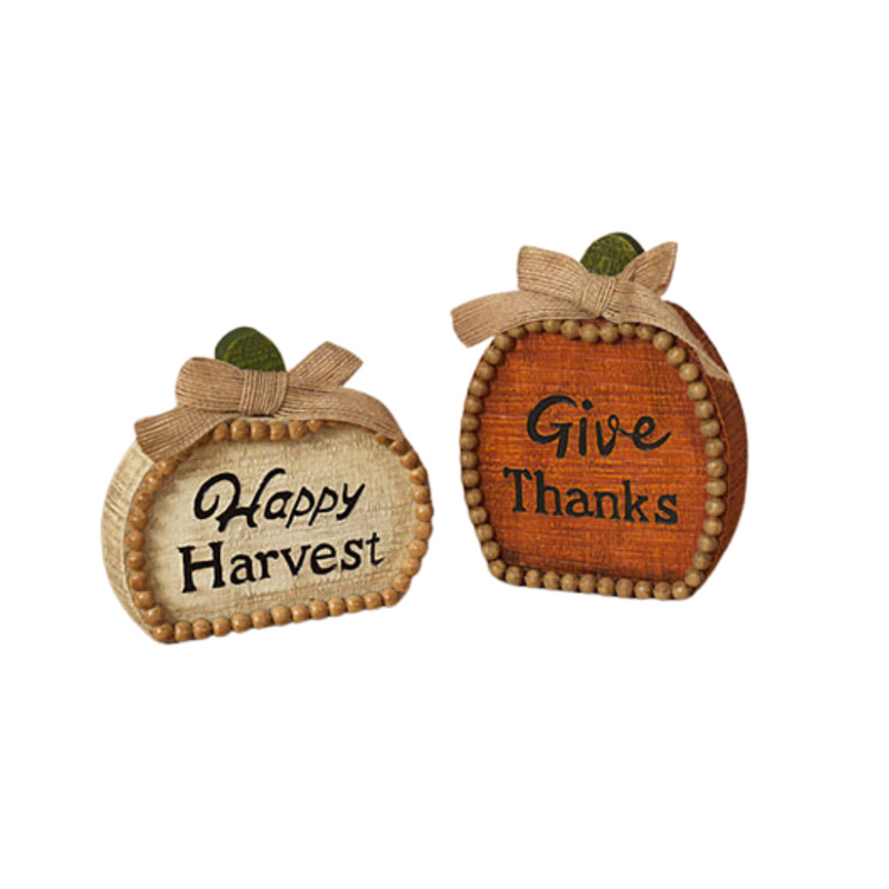 Resin Harvest Pumpkins with Bead Accents - Monogram Market