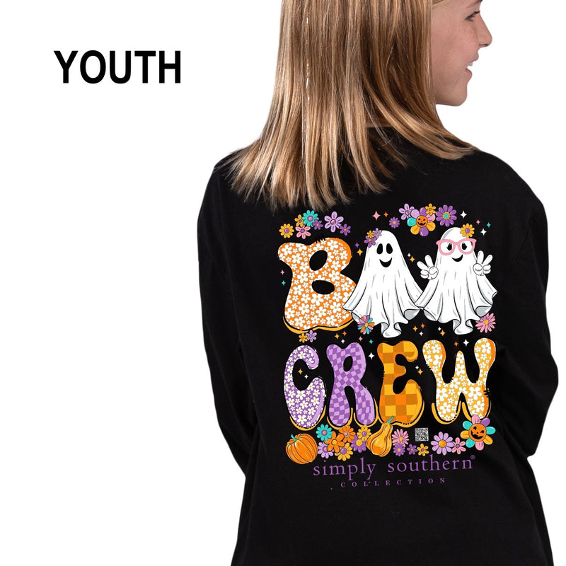 Simply Southern YOUTH, Long Sleeve Tee - BOO CREW ( TRICK OR TREAT) - Monogram Market