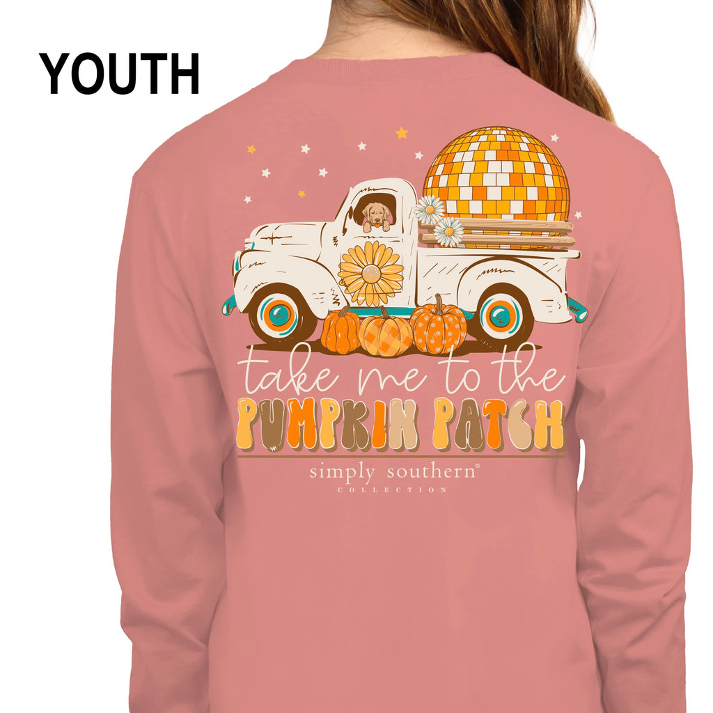 Simply Southern YOUTH, Long Sleeve Tee - PUMPKIN PATCH TRUCK - Monogram Market