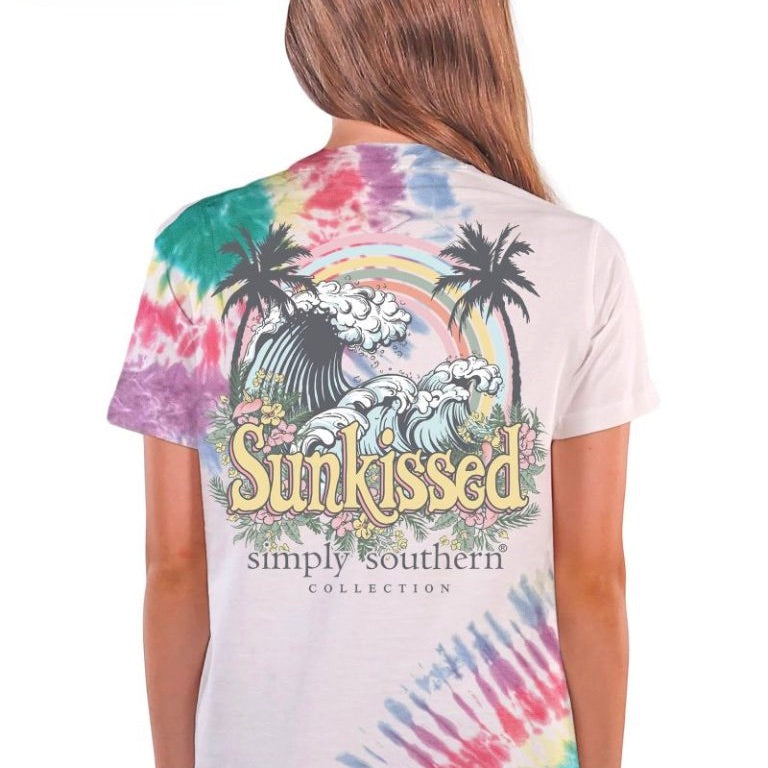 Simply Southern YOUTH - Short Sleeve Tee, SUNKISSED - Monogram Market