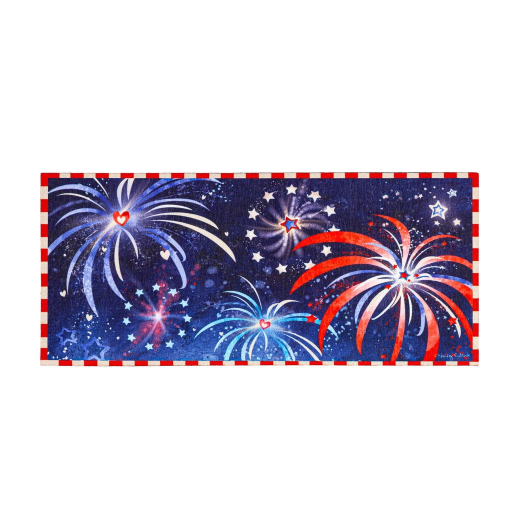 Independence Day Fireworks Sassafras Switch Mat - Monogram Market