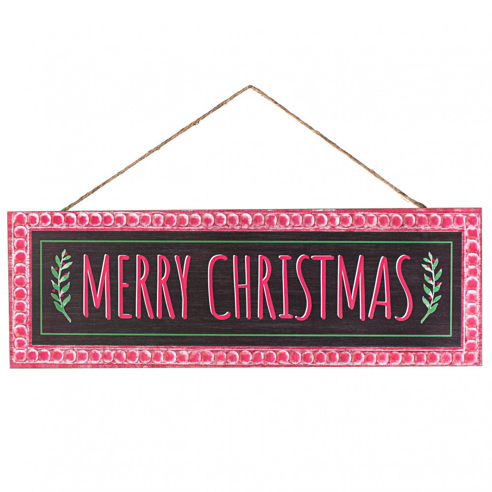 Monogram Market Bead Edge Wooden Sign