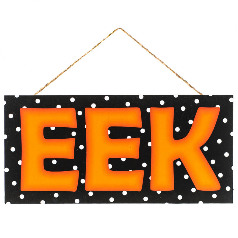 Wooden Halloween Sign - EEK, 12" - Monogram Market