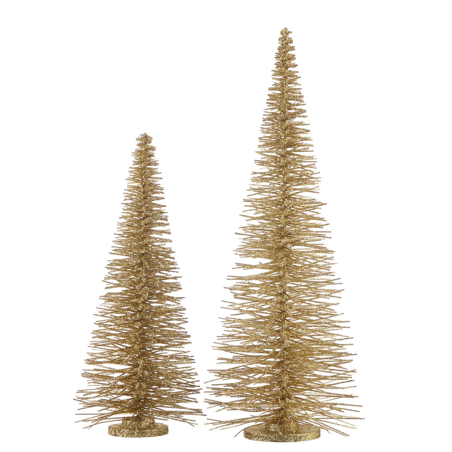 Oversized Gold Glitter Bottle Brush Trees - Thumbnail 2