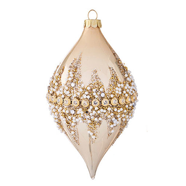 Gold Beaded Glass Ornaments - Thumbnail 4