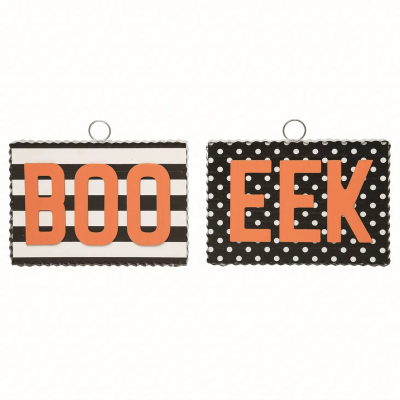 Wood Corrugated Halloween Signs - Monogram Market