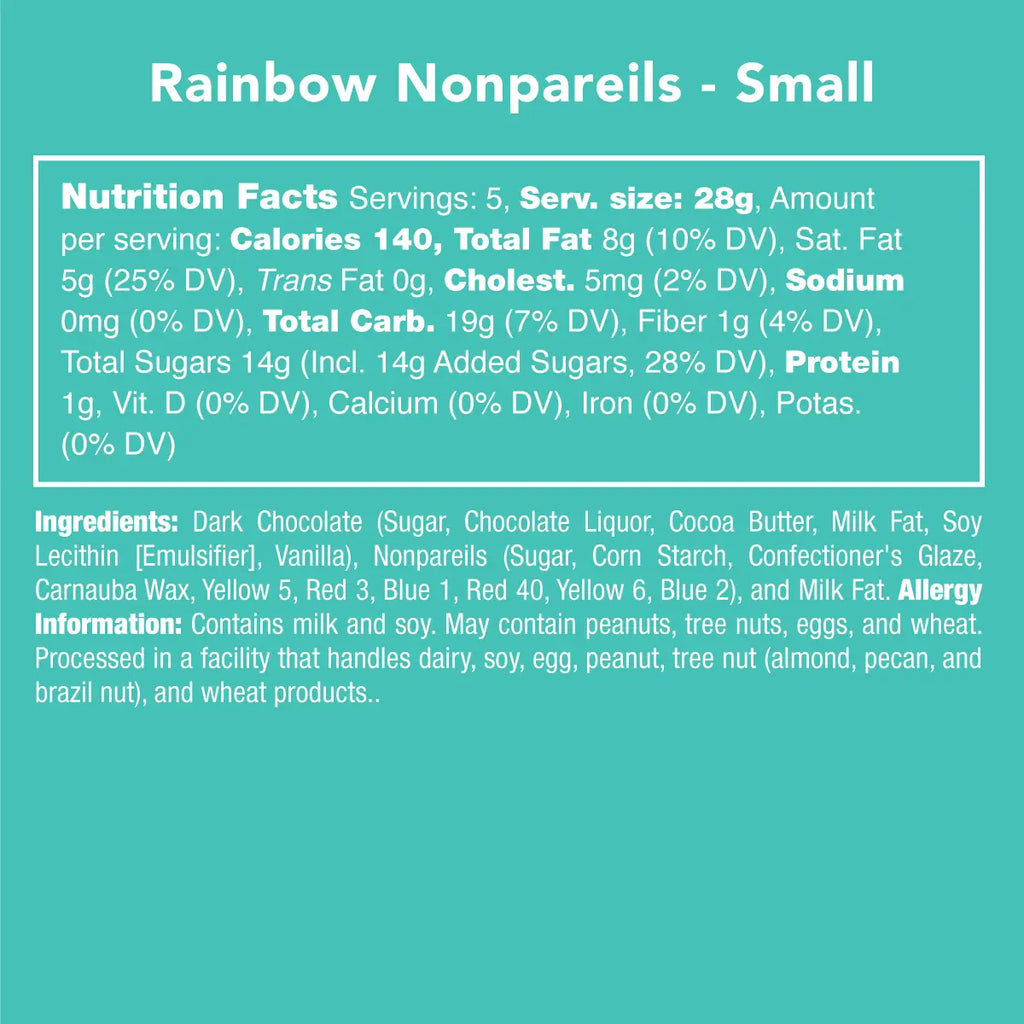 Candy Club - Rainbow Nonpareil Chocolates - Monogram Market