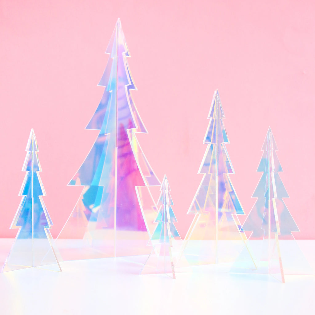 Acrylic Christmas Trees - Iridescent - Monogram Market