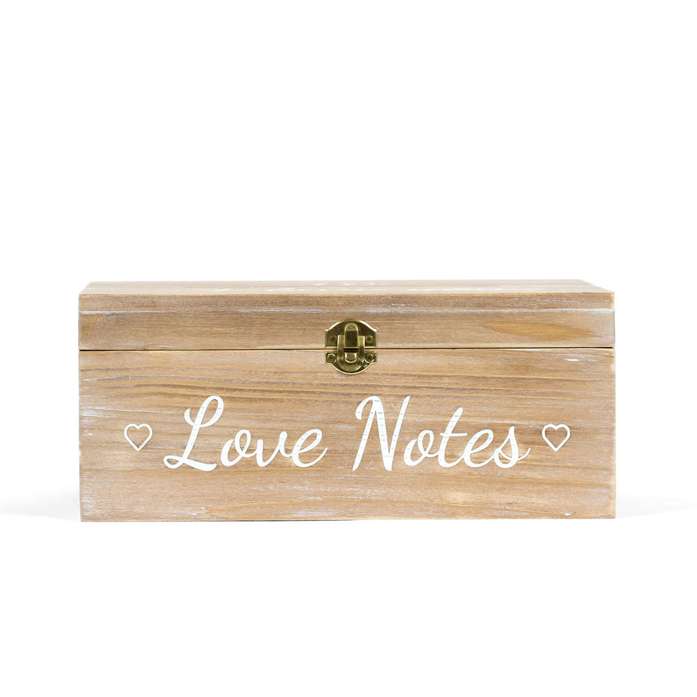 Adams & Co. - Love Notes Wooden Hinged Box - Monogram Market